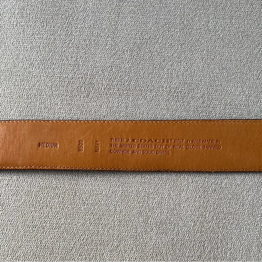 Vintage 90's Coach 8500 Women's Belt - Medium - Navy - Picture 3 of 6